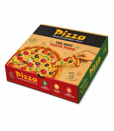 Premium corrugated pizza box with durable food-grade packaging for safe pizza delivery