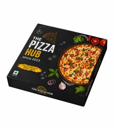 Custom printed pizza box with premium branding and food-safe packaging