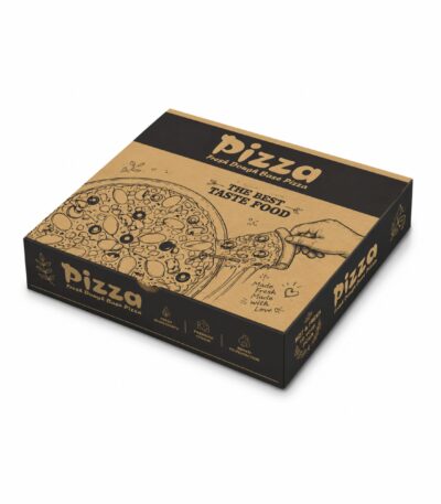 Custom pizza delivery box with strong corrugated packaging